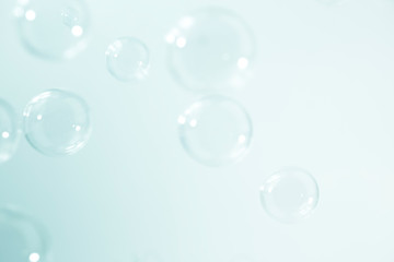 bright soap bubbles background.