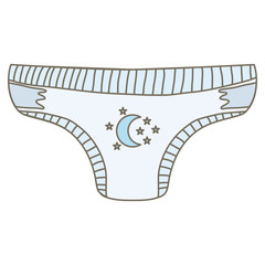 baby diaper clothes isolated icon