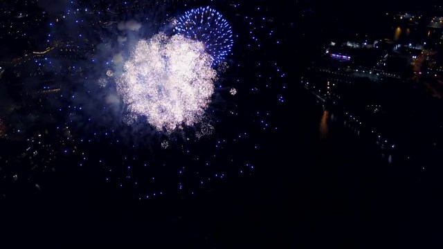 July 4th Fireworks, Drone Footage Baltimore Inner Harbor.