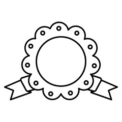 circular lace decorative with ribbon frame