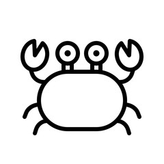 Fototapeta premium Crab vector, tropical related line style icon