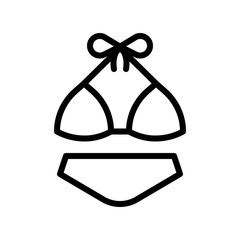 Swimsuit vector, tropical related line style icon