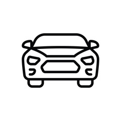 Obraz na płótnie Canvas Black line icon for car 