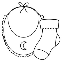 baby bib clothes with sock