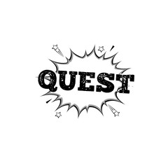 Comic blast. Quest . Vector icon on white background.