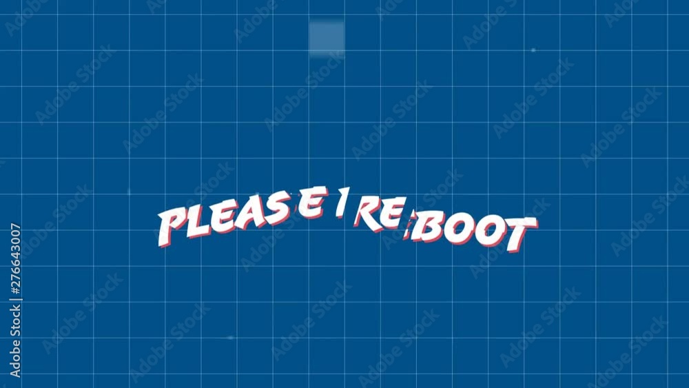 Aufkleber please reboot message from an arcade game