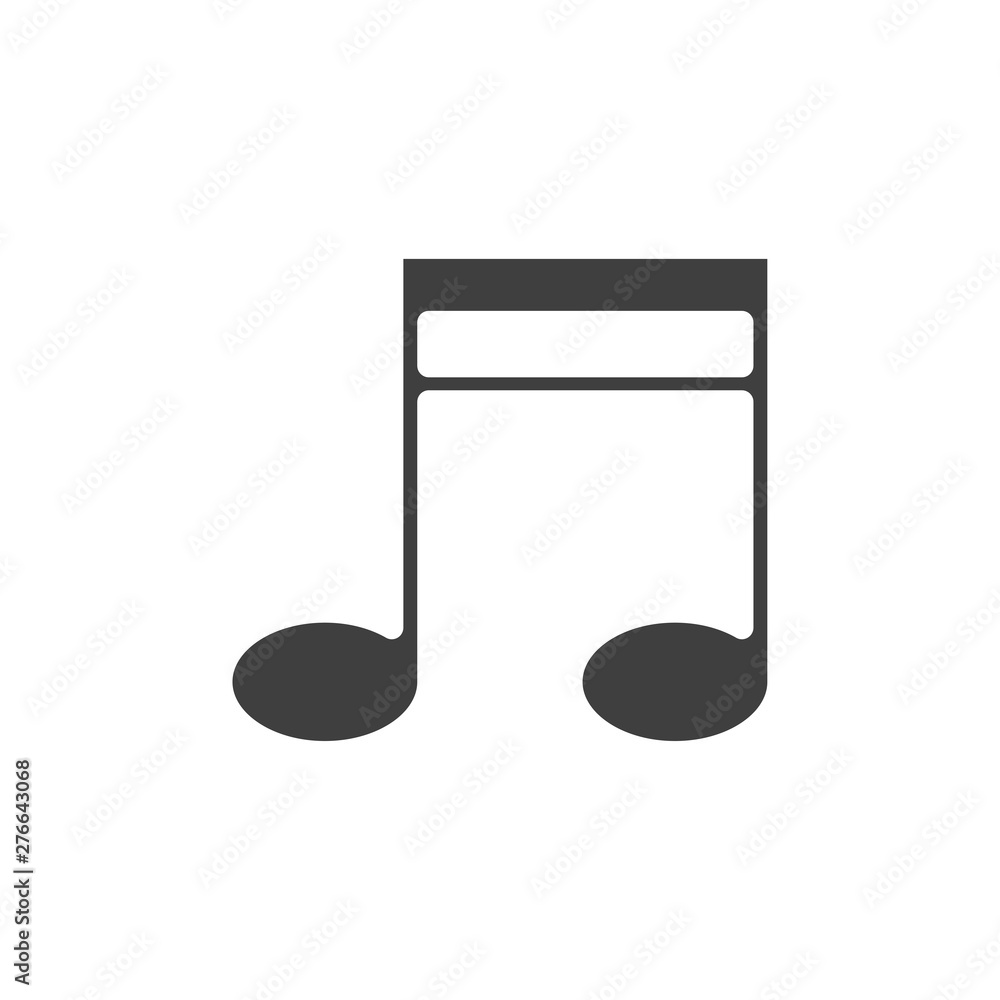 Poster music note icon symbol template black color editable. simple logo vector illustration for graphic an