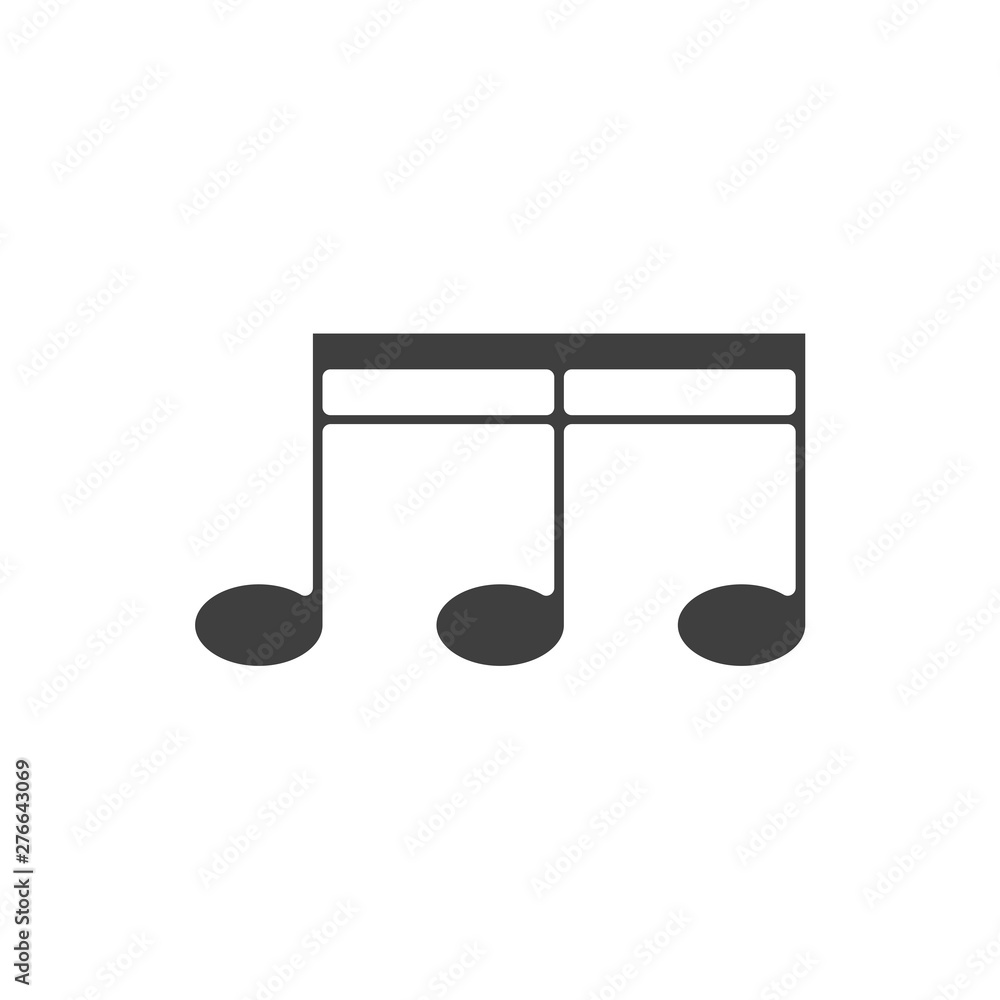 Poster music note icon symbol template black color editable. simple logo vector illustration for graphic an