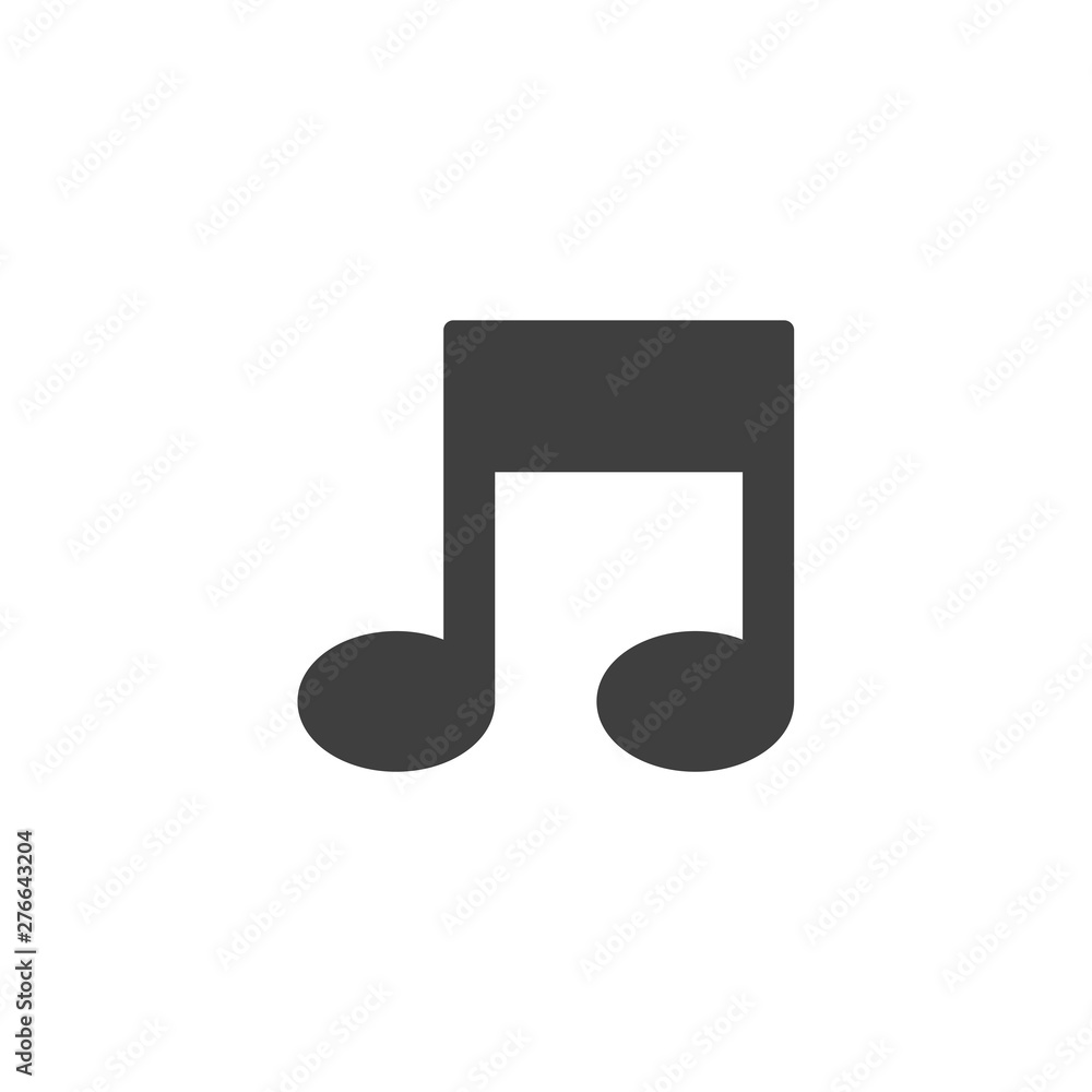 Poster music note icon symbol template black color editable. simple logo vector illustration for graphic an