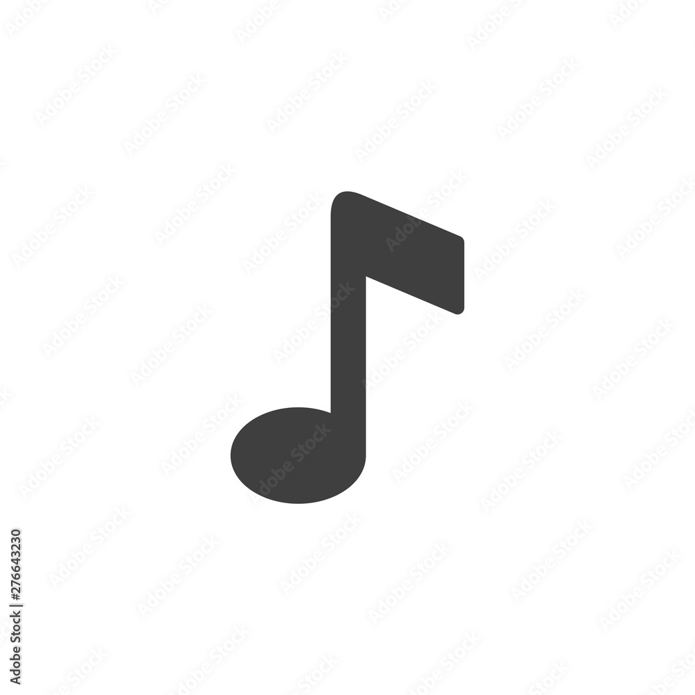 Poster music note icon symbol template black color editable. simple logo vector illustration for graphic an