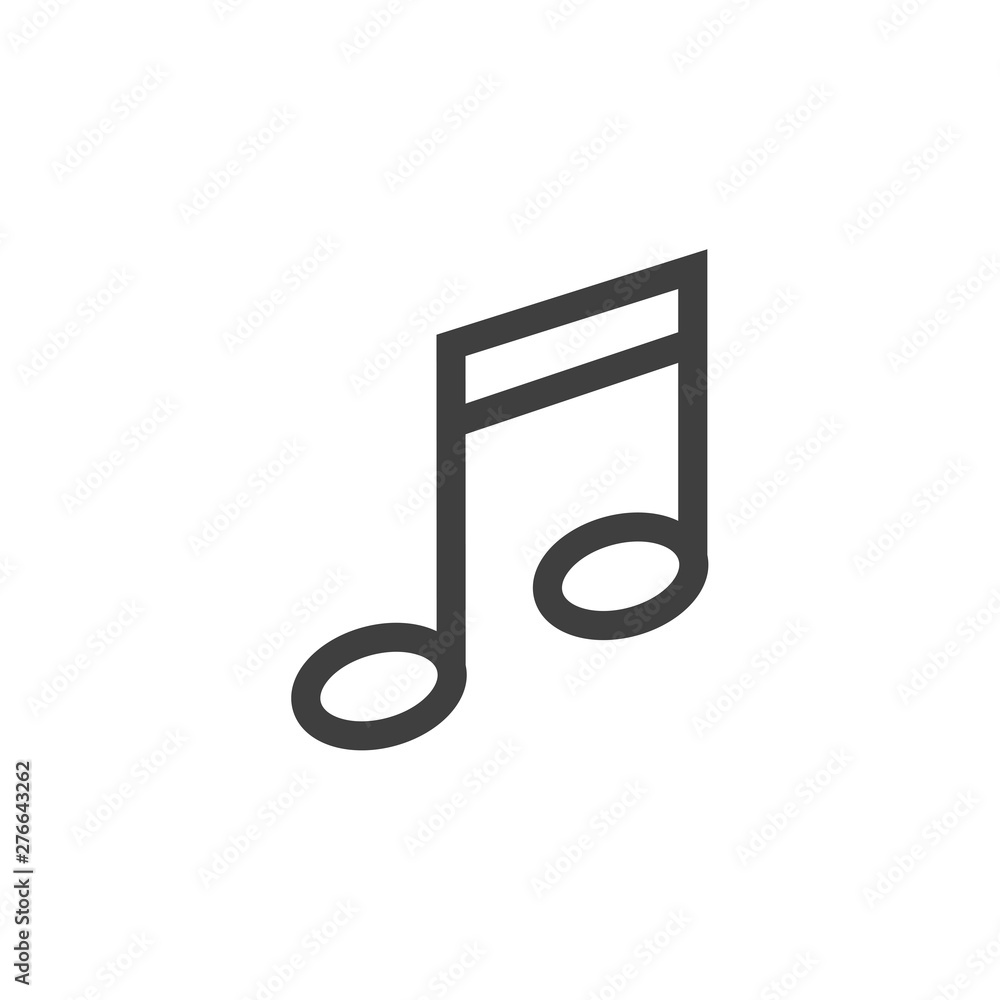 Poster music note icon symbol template black color editable. simple logo vector illustration for graphic an