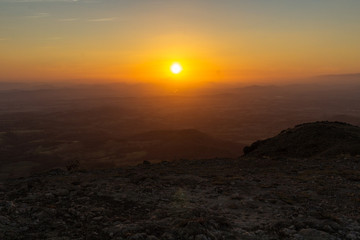 Sunset from Cerro Pelado, Guanacaste, Costa Rica.	