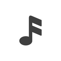 Music note icon symbol template black color editable. simple logo vector illustration for graphic and web design.