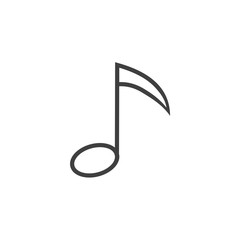 Obraz premium Music note icon symbol template black color editable. simple logo vector illustration for graphic and web design.