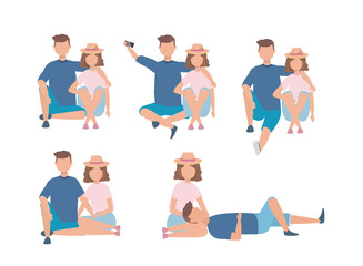 set of women and men couple together