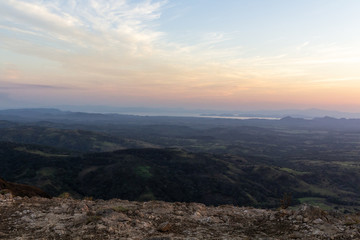 Sunset from Cerro Pelado, Guanacaste, Costa Rica.	