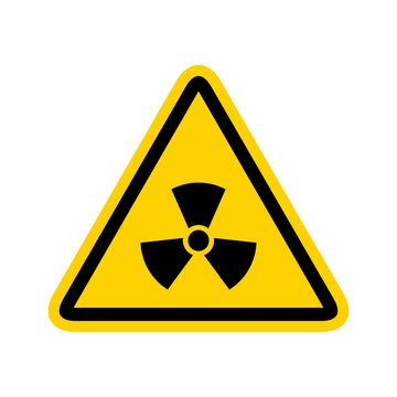 recommend clip art: Radioactive icon nuclear symbol. Uranium reactor radiation hazard. Radioactive toxic danger sign design
