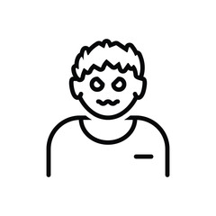 Black line icon for mad 