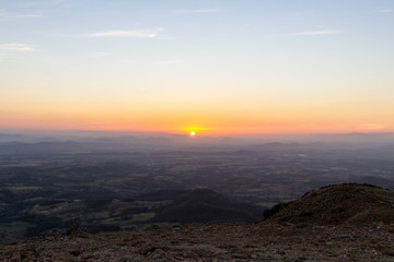 Sunset from Cerro Pelado, Guanacaste, Costa Rica.	