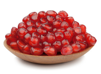 Ripe pomegranate fruit isolated on white background