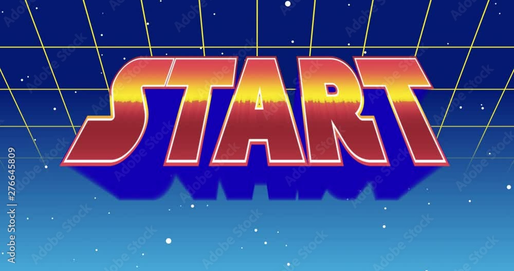 Poster start text and futuristic background