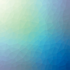 Blue Trendy Background. Abstract Low Poly Style. Crystal Polygon Template. Modern Design for Business, science and Technology. Origami Vector Illustration.