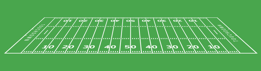 American football field background. Rugby stadium grass field illustration © kolonko