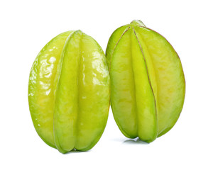 Star fruit or Carambola on white background