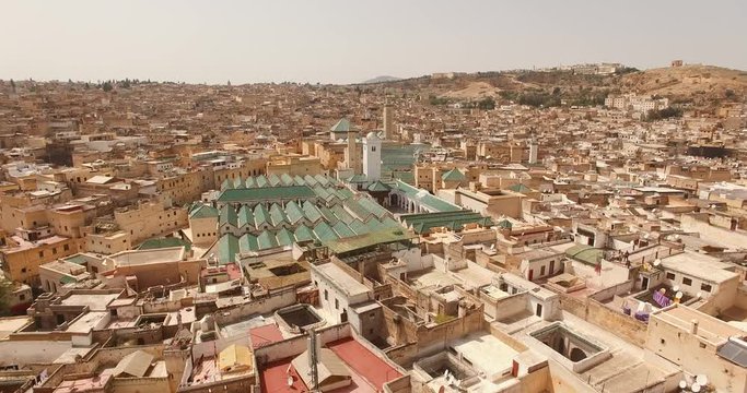 AERIAL: Old medina in Fez