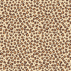 Leopard seamless print pattern animal vector skin texture
