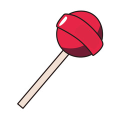 lollipop comic pop art on white background