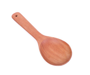 Wooden Spoon Isolated on White Background