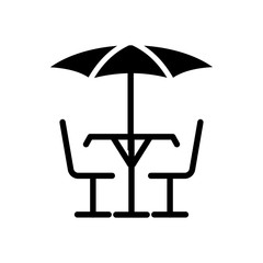 Cafe table symbol icon vector illustration