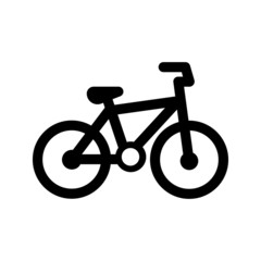 Bicycle sign icon vector. Bike illustration symbol on white isolated background. Cycling logo.