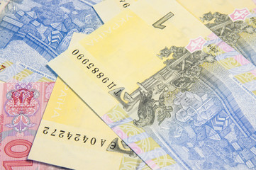 Fototapeta na wymiar Ukrainian money. Hryvnia. Cash. Uah.