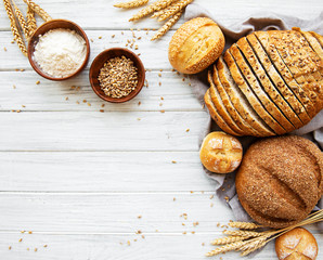 Assortment of baked bread