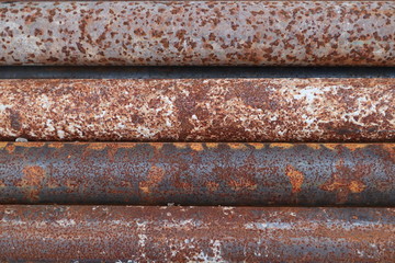 texture of rusty metal on steel pipe