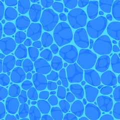 Obraz premium The surface of the water in the pool or pond. Seamless pattern .Vector illustration.