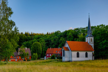 Holzkirche Elend im Harz Abendstimmung Sonnenuntergang