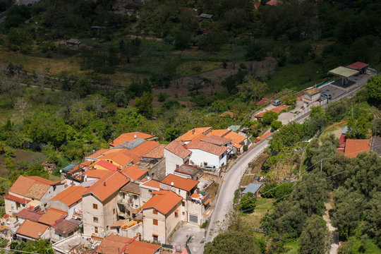 Panoramic view of Corbara city, Provice of Salermo, Region Campania, Amalfi Coast, Italy