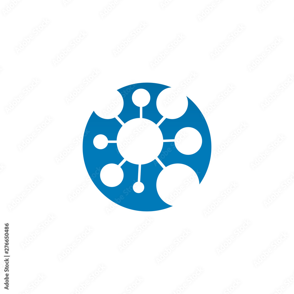 Canvas Prints network icon logo design vector template