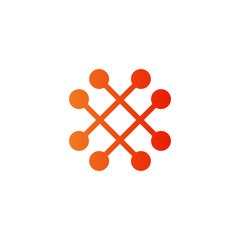 Network icon logo design vector template