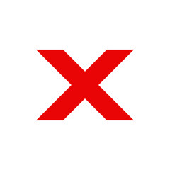Cross and Check mark symbol icon vector