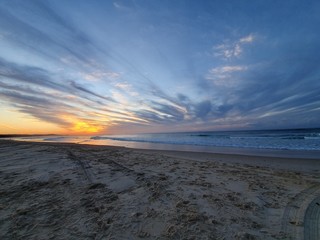 sunset on the beach - North Stradbroke Island 