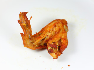Fried Chicken Wing isolated on white background