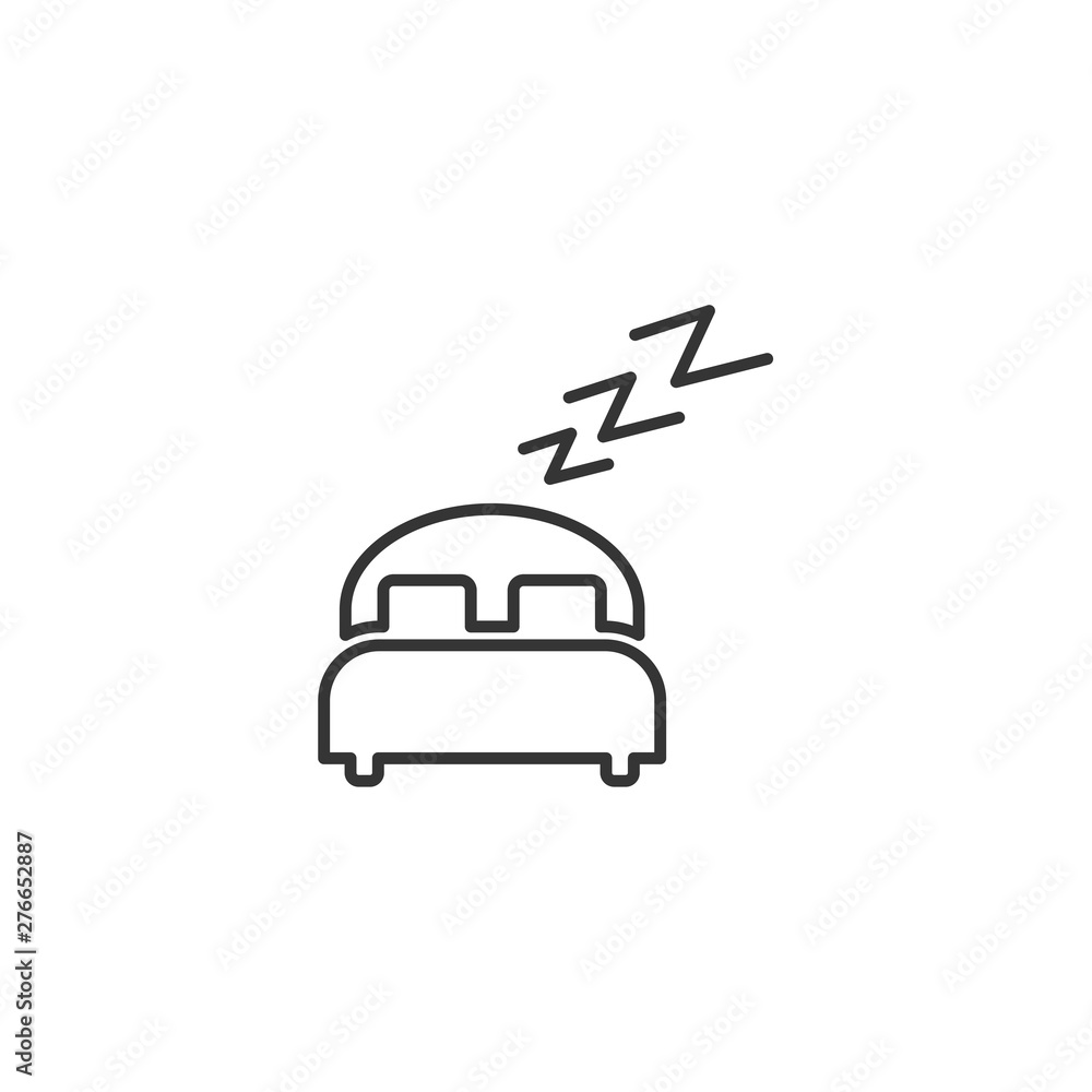 Poster sleeping icon symbol template color editable. simple logo vector illustration for graphic and web de