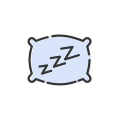 sleeping icon symbol template color editable. simple logo vector illustration for graphic and web design.