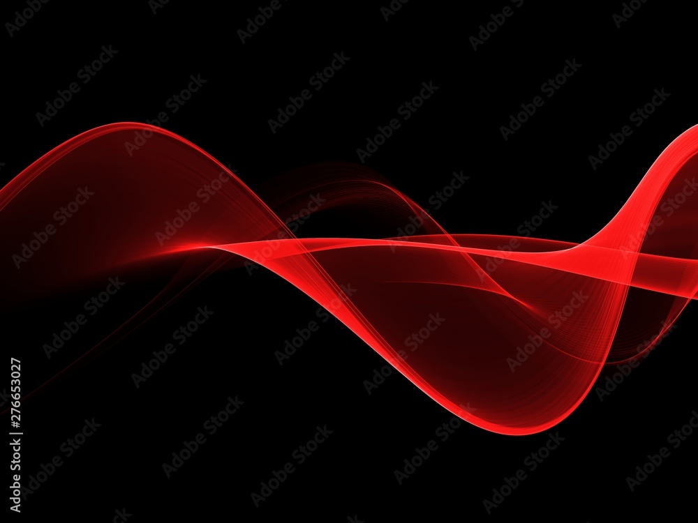 Poster abstract shiny color red wave design element