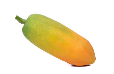 ripe papaya isolated on a white background