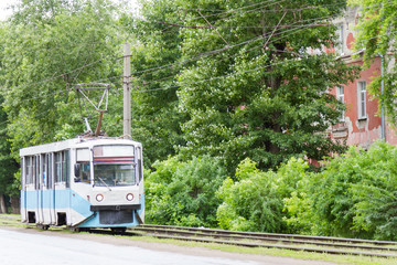 Obraz premium old tram on the street